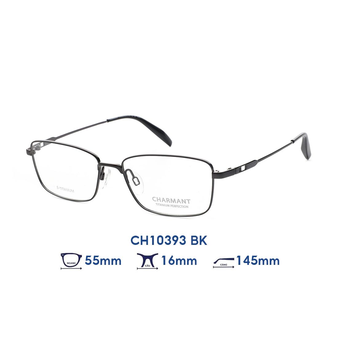  Gọng kính CHARMANT CH10393 BK 