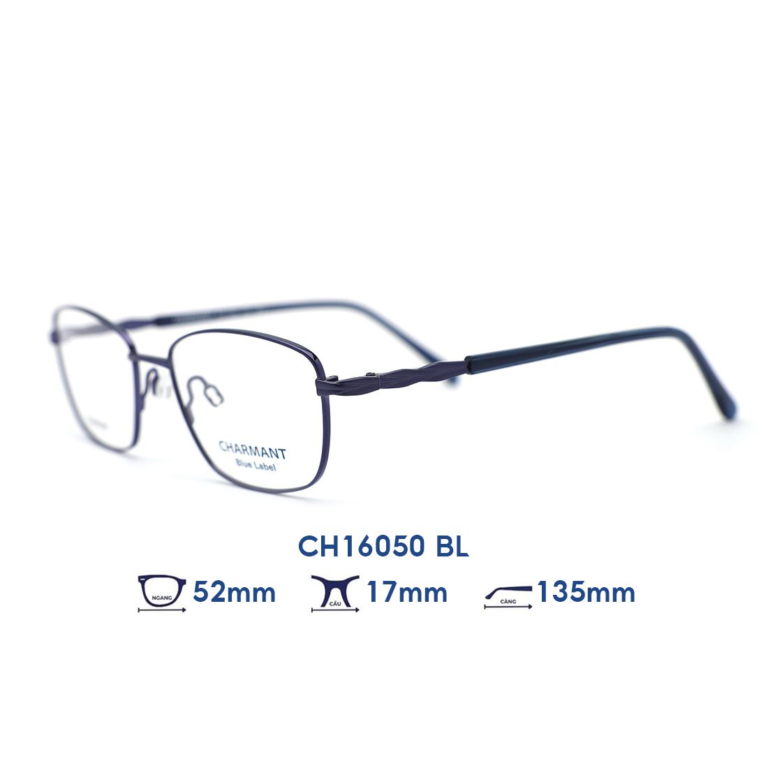  Gọng kính CHARMANT BLUE CH16050 BL 