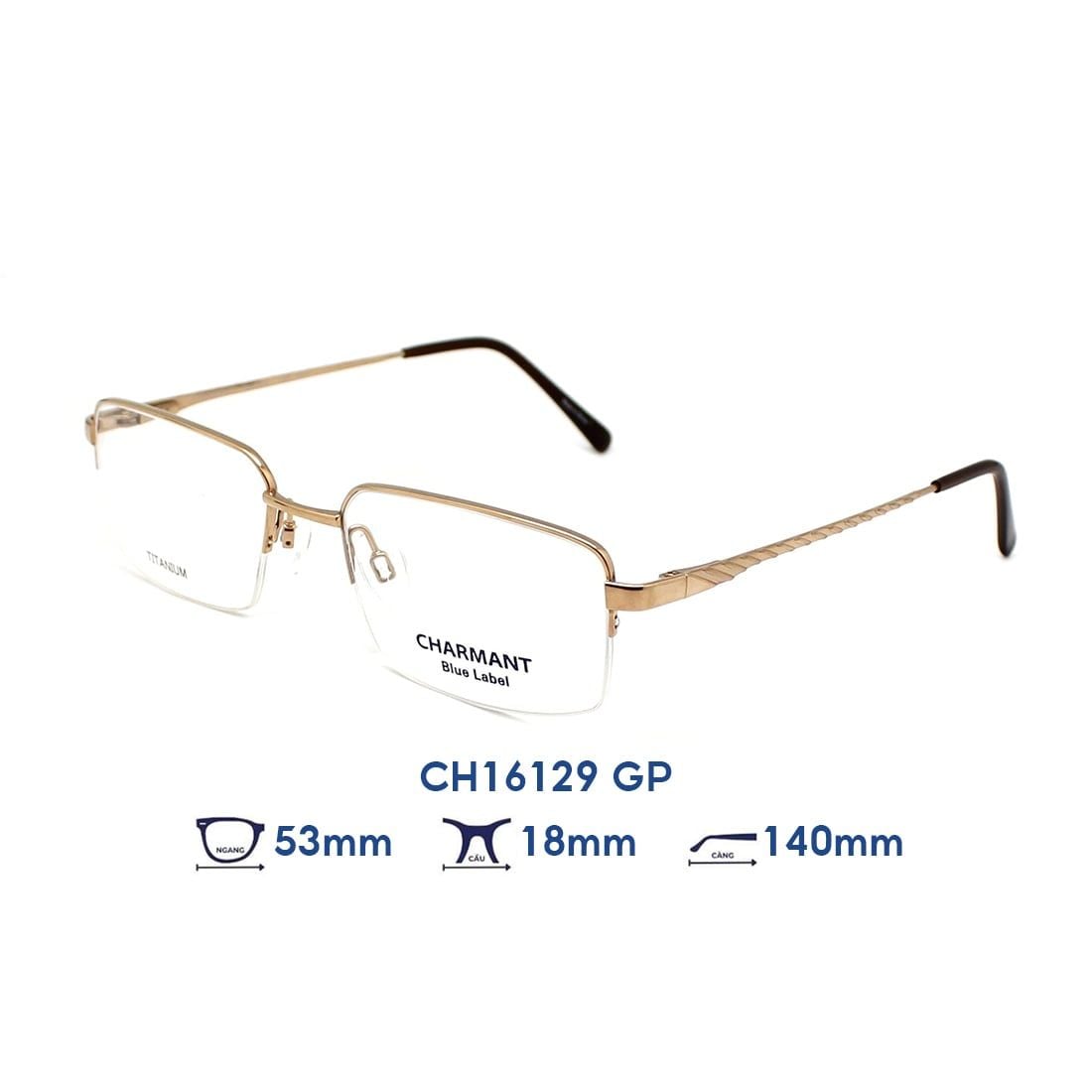  Gọng kính CHARMANT BLUE CH16129 GP 