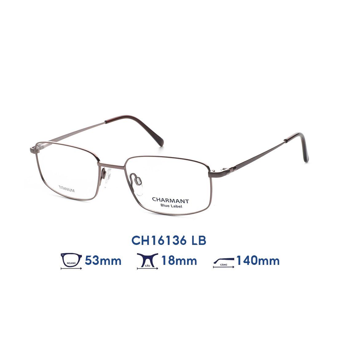  Gọng kính CHARMANT BLUE CH16136 LB 