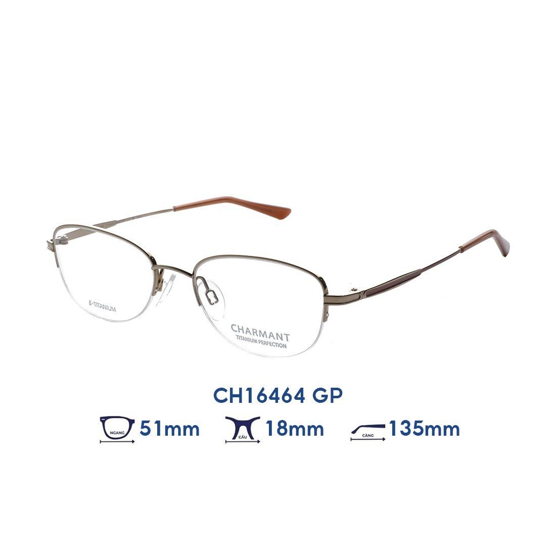  Gọng kính CHARMANT CH16464 GP 