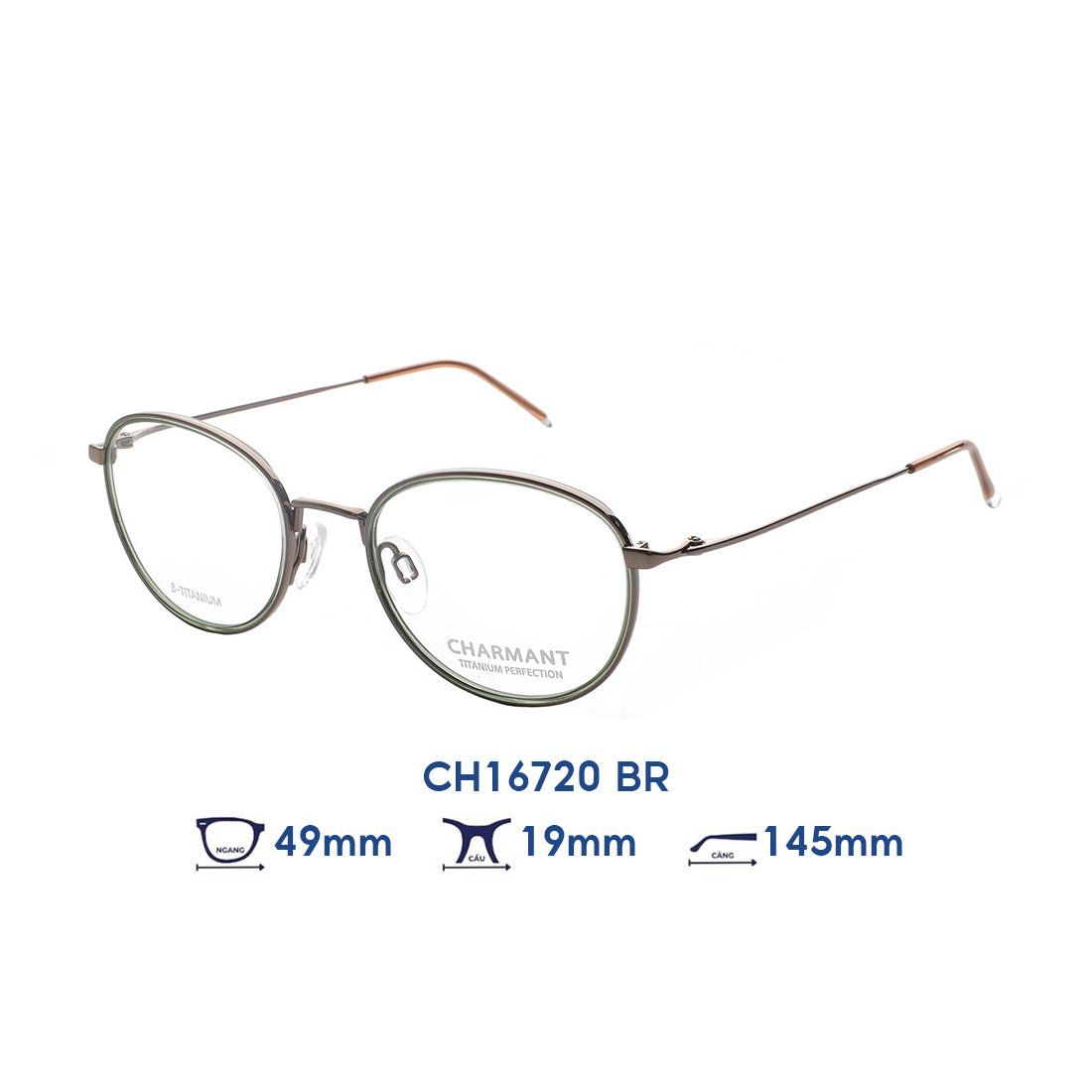  Gọng kính CHARMANT CH16720 BR 