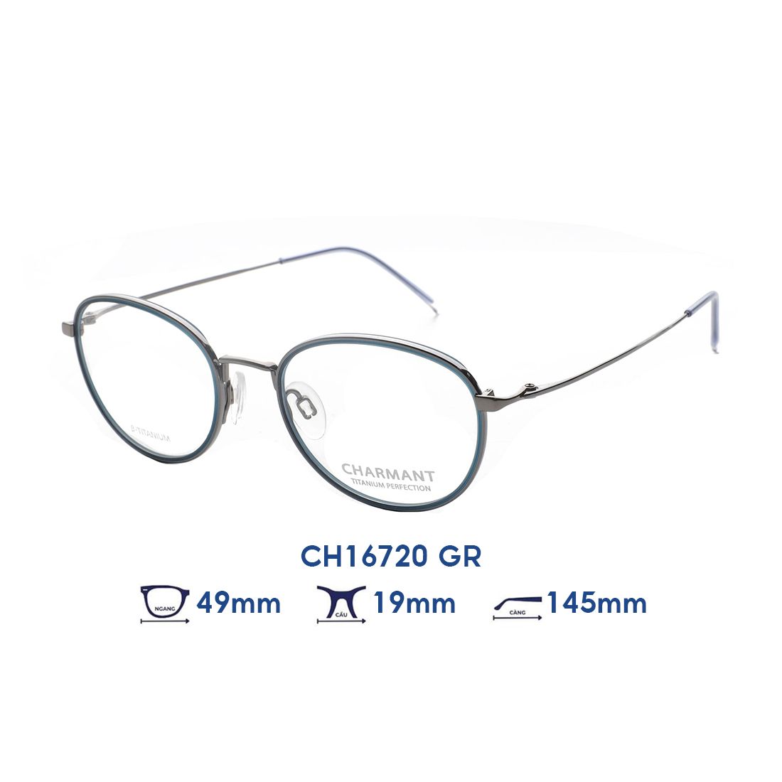 Gọng kính CHARMANT CH16720 GR 
