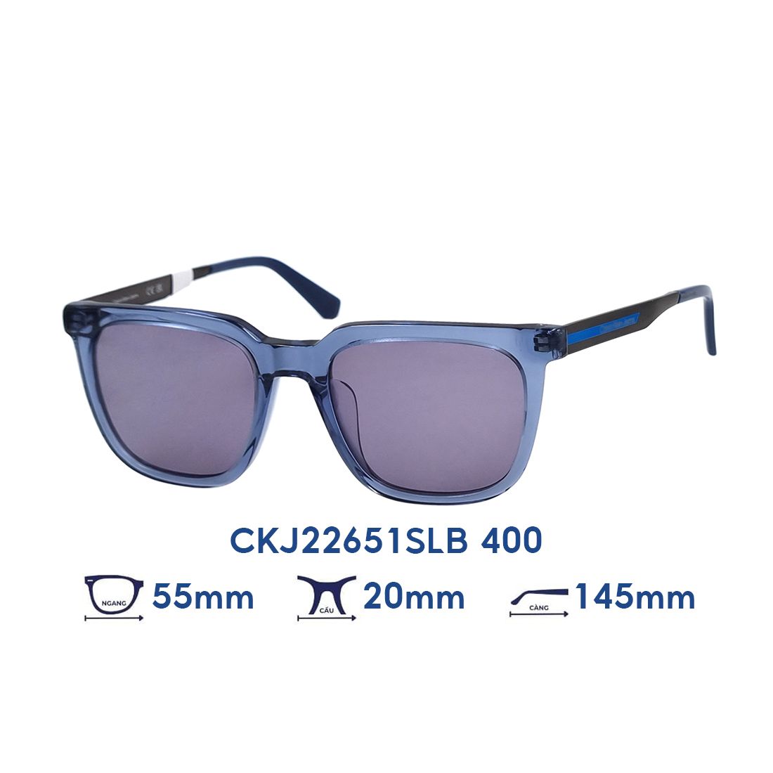  Kính mát Calvin Klein Jeans CKJ22651SLB 400 