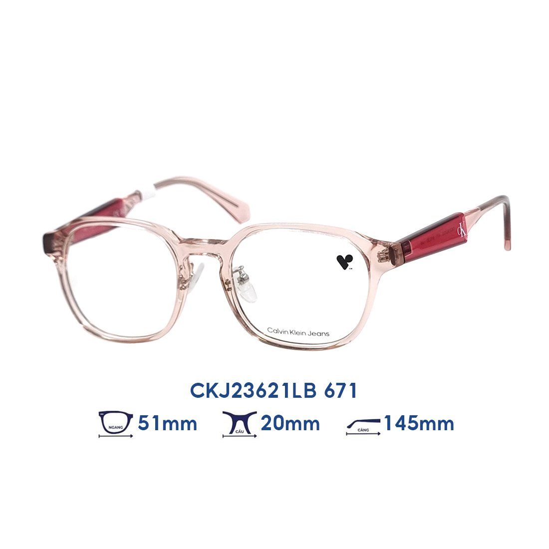  Gọng kính Calvin Klein Jeans CKJ23621LB 671 