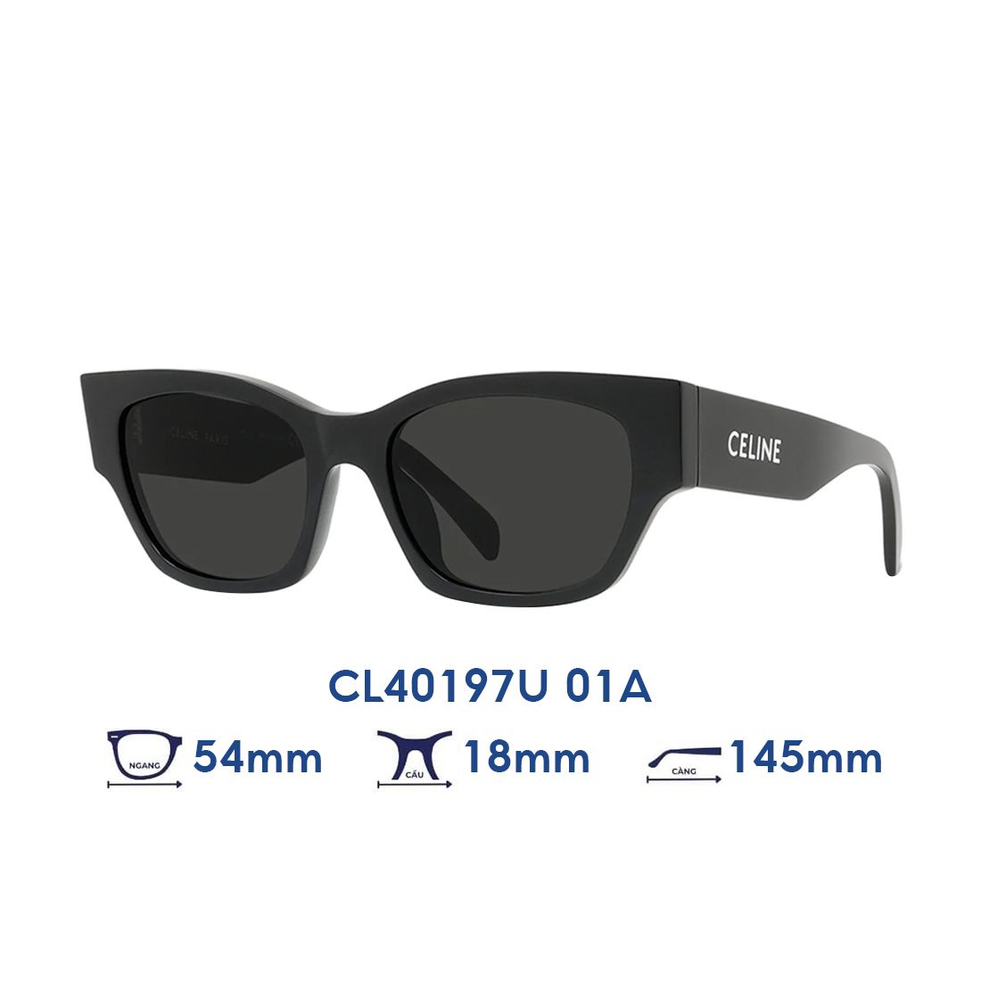  Kính mát CELINE CL40197U 01A 