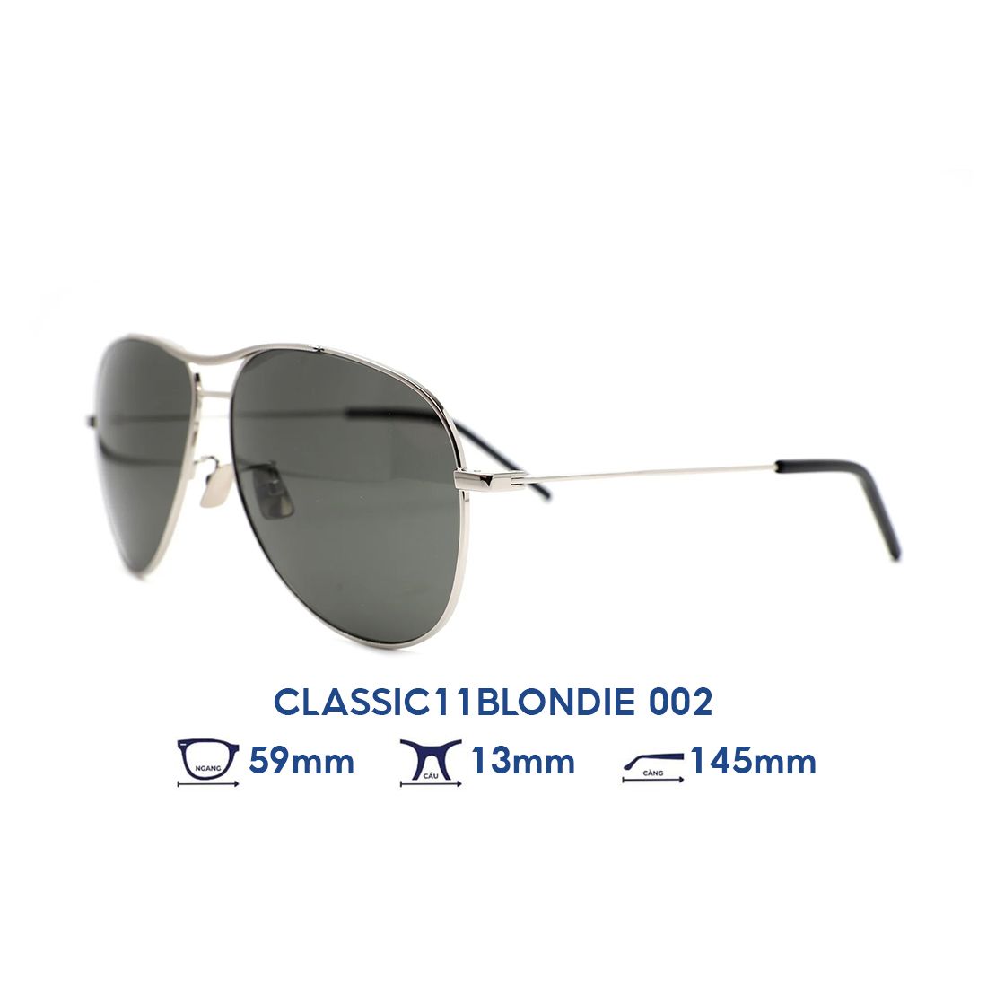  Kính mát Saint Laurent CLASSIC11BLONDIE 002 