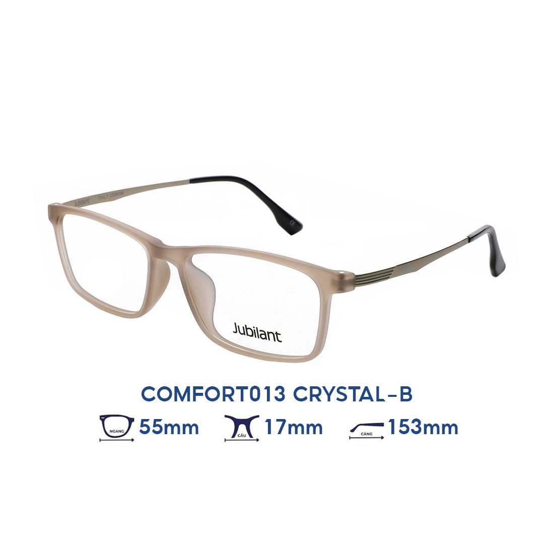  Gọng kính JUBILANT COMFORT013 CRYSTAL-B 