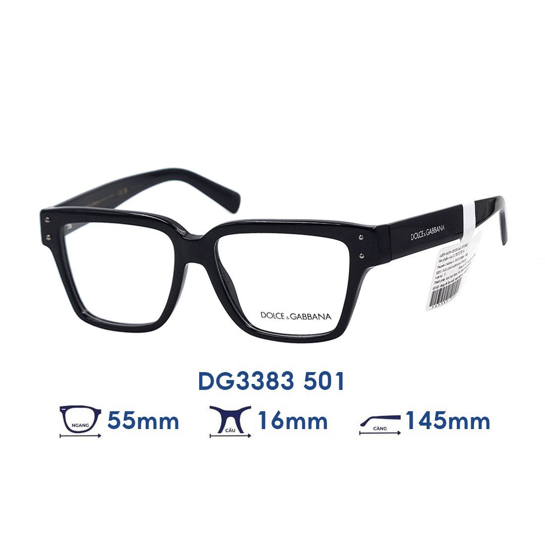  Gọng kính Dolce Gabbana DG3383 501 