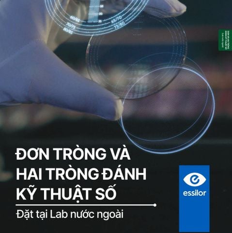 Tròng Đơn Essilor đánh váng Crizal Rock - Đủ Chiết Suất & Công Nghệ