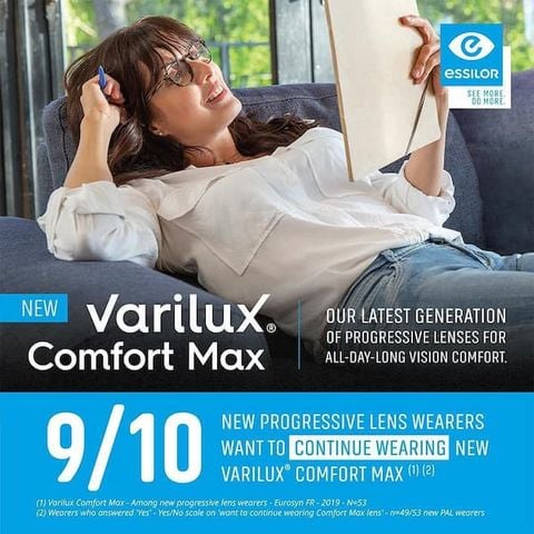 Tròng Kính Đa Tròng Essilor Varilux Comfort Max Váng Max AZ - Lab Việt Nam