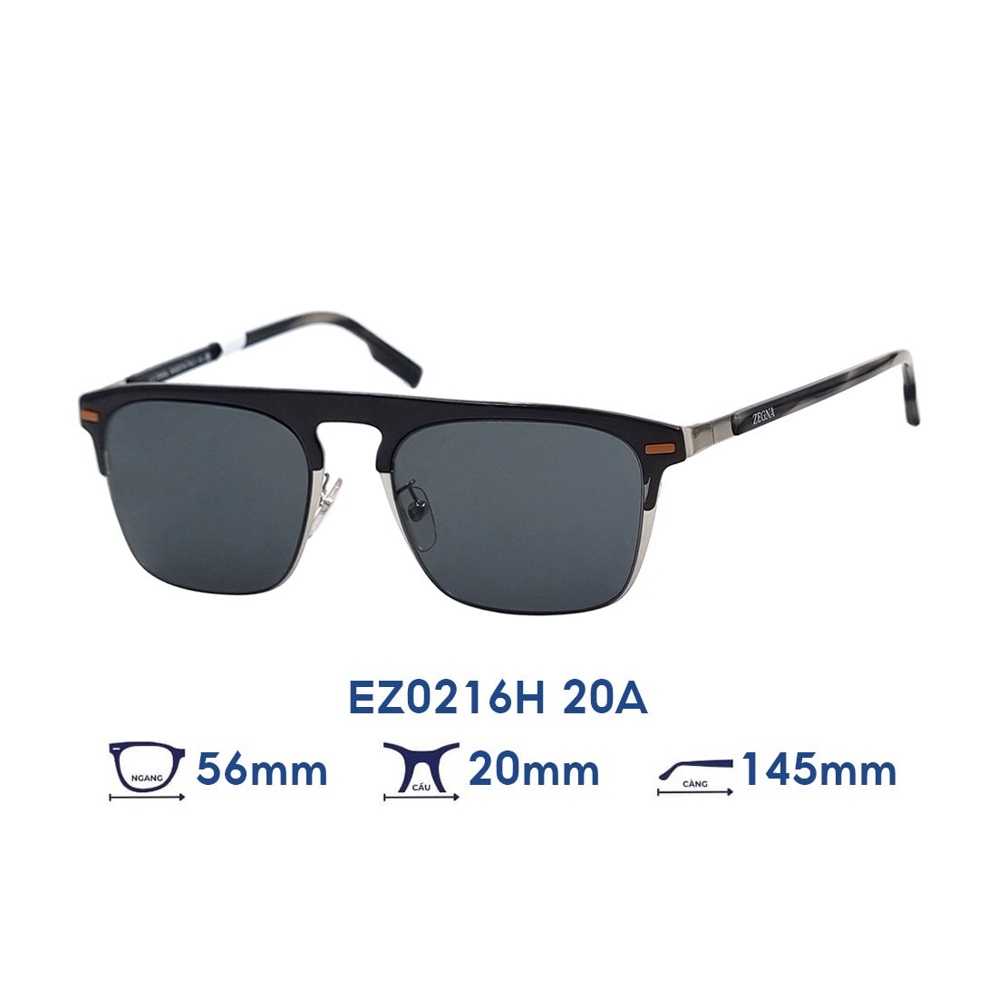  Kính mát Ermenegildo Zegna EZ0216H 20A 