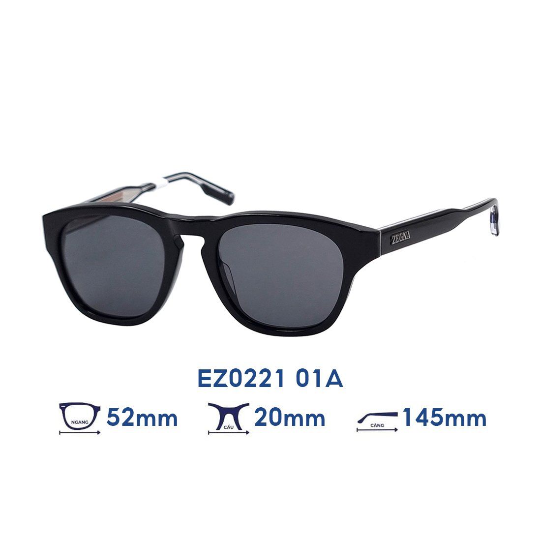  Kính mát Ermenegildo Zegna EZ0221 01A 