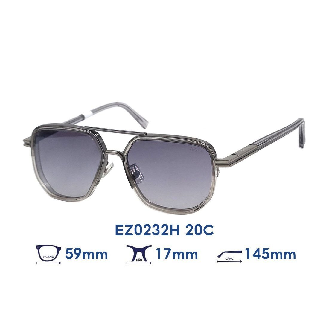  Kính mát Ermenegildo Zegna EZ0232H 20C 