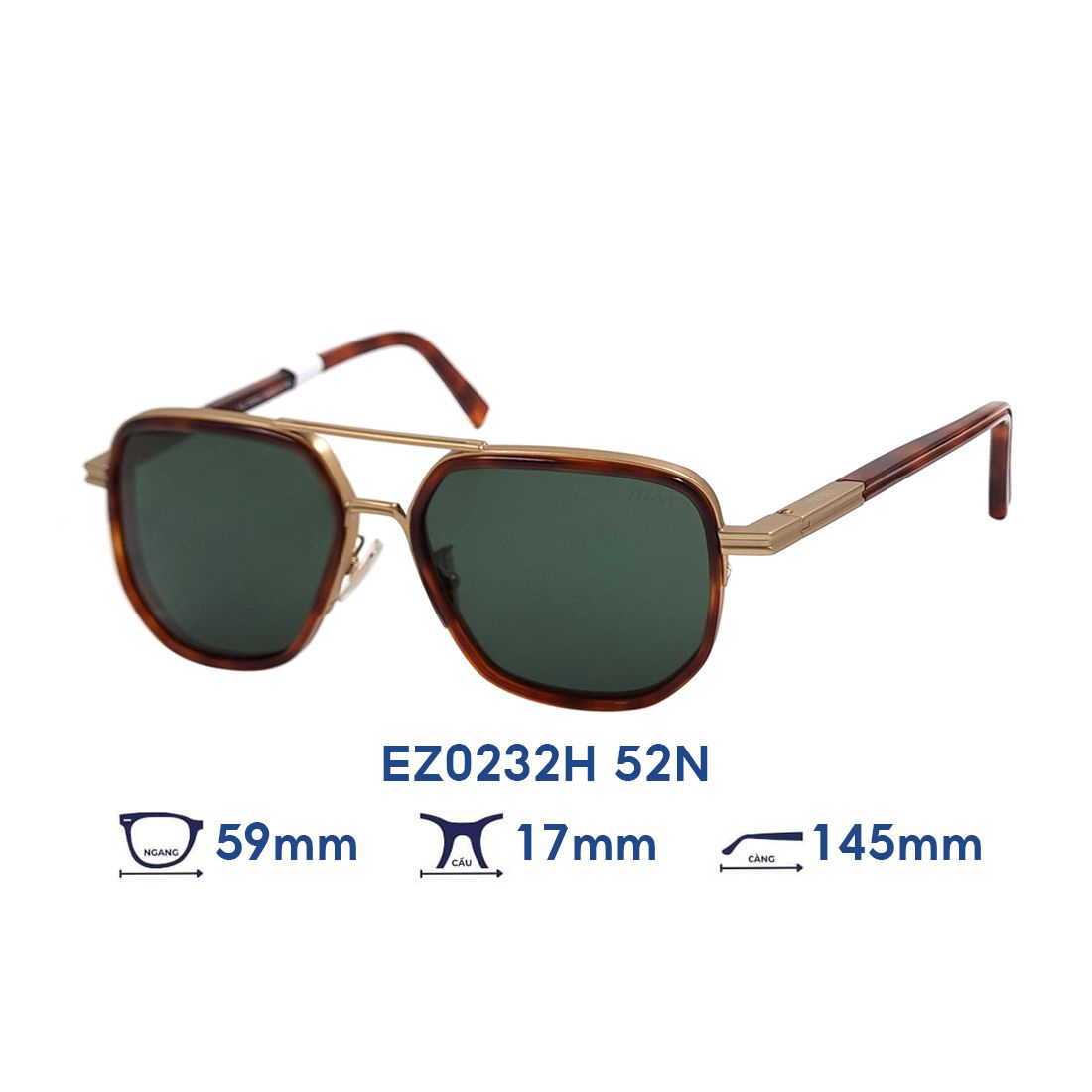  Kính mát Ermenegildo Zegna EZ0232H 52N 