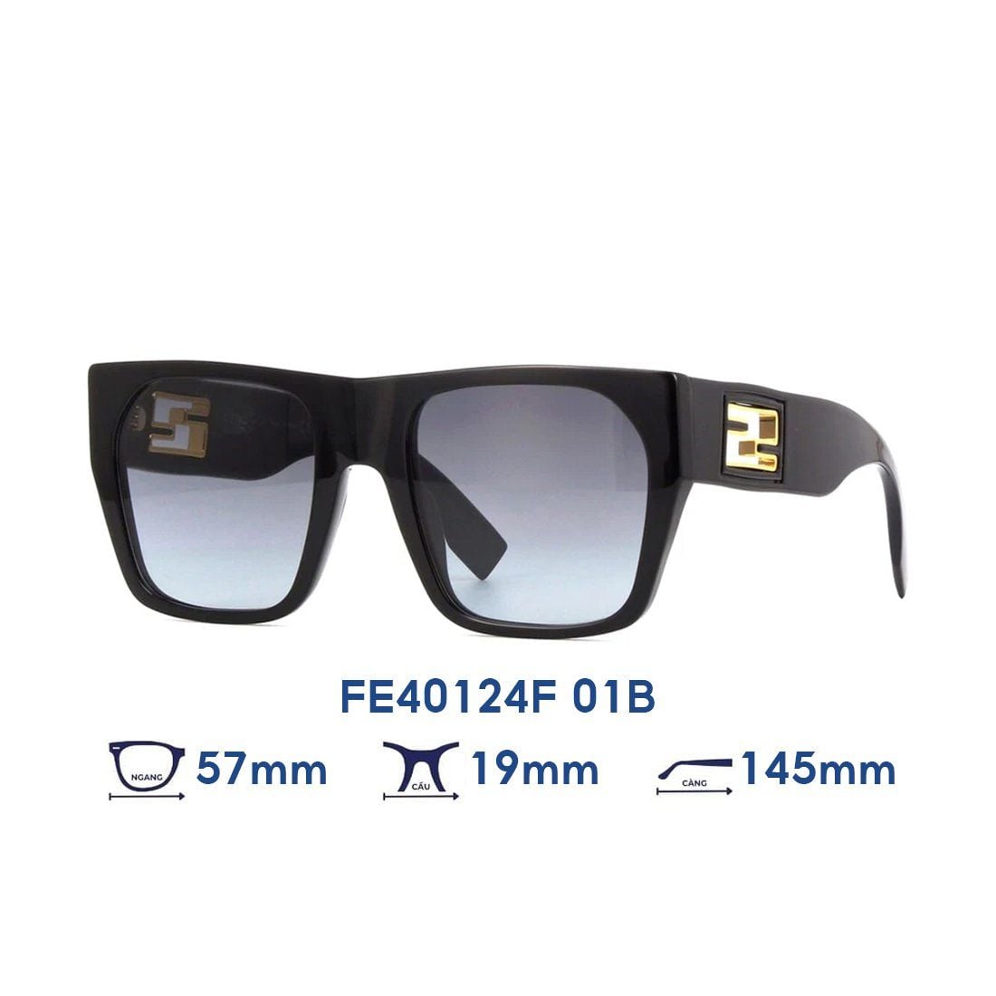  Kính mát FENDI FE40124F 01B 
