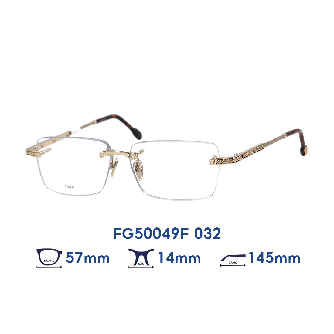  Gọng kính FRED FG50049F 032 