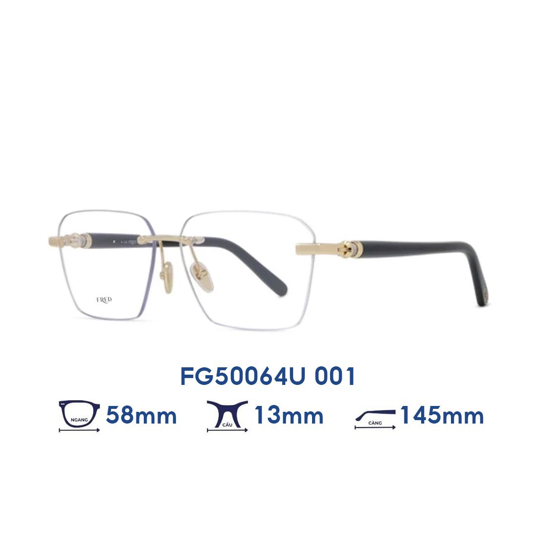  Gọng kính FRED FG50064U 001 