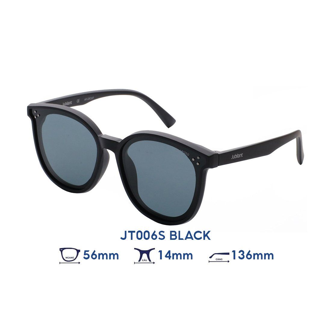  Kính mát JUBILANT JT006S BLACK 