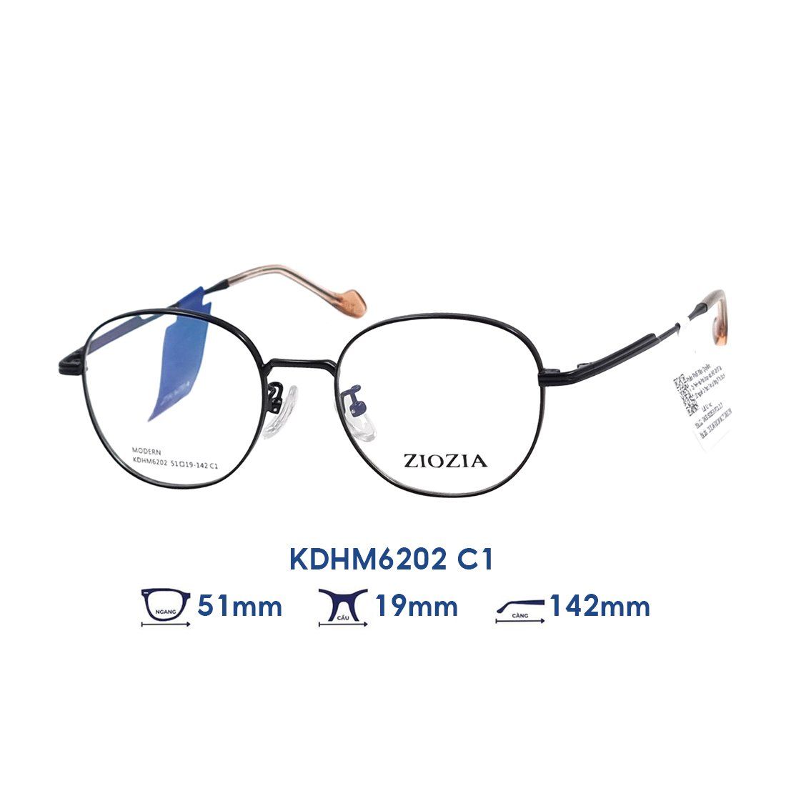  Gọng kính Ziozia KDHM6202 C1 