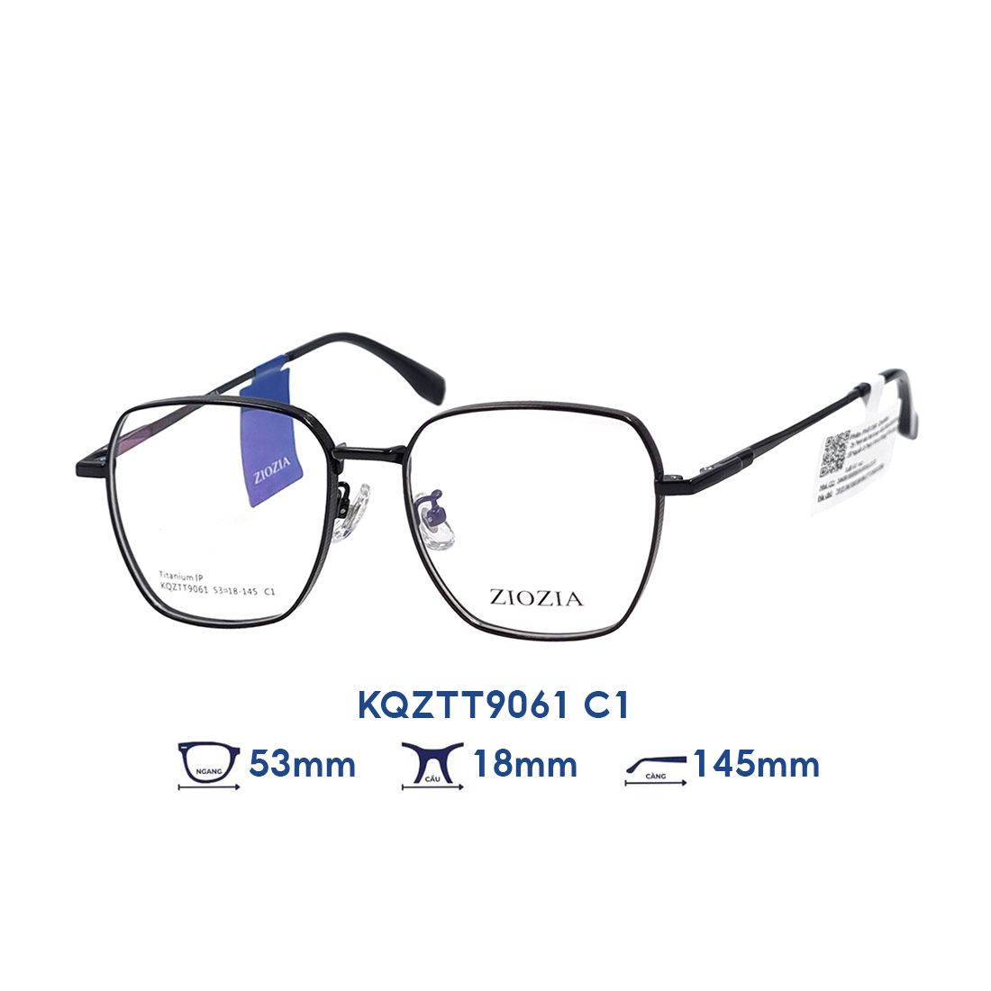  Gọng kính Ziozia KQZTT9061 C1 