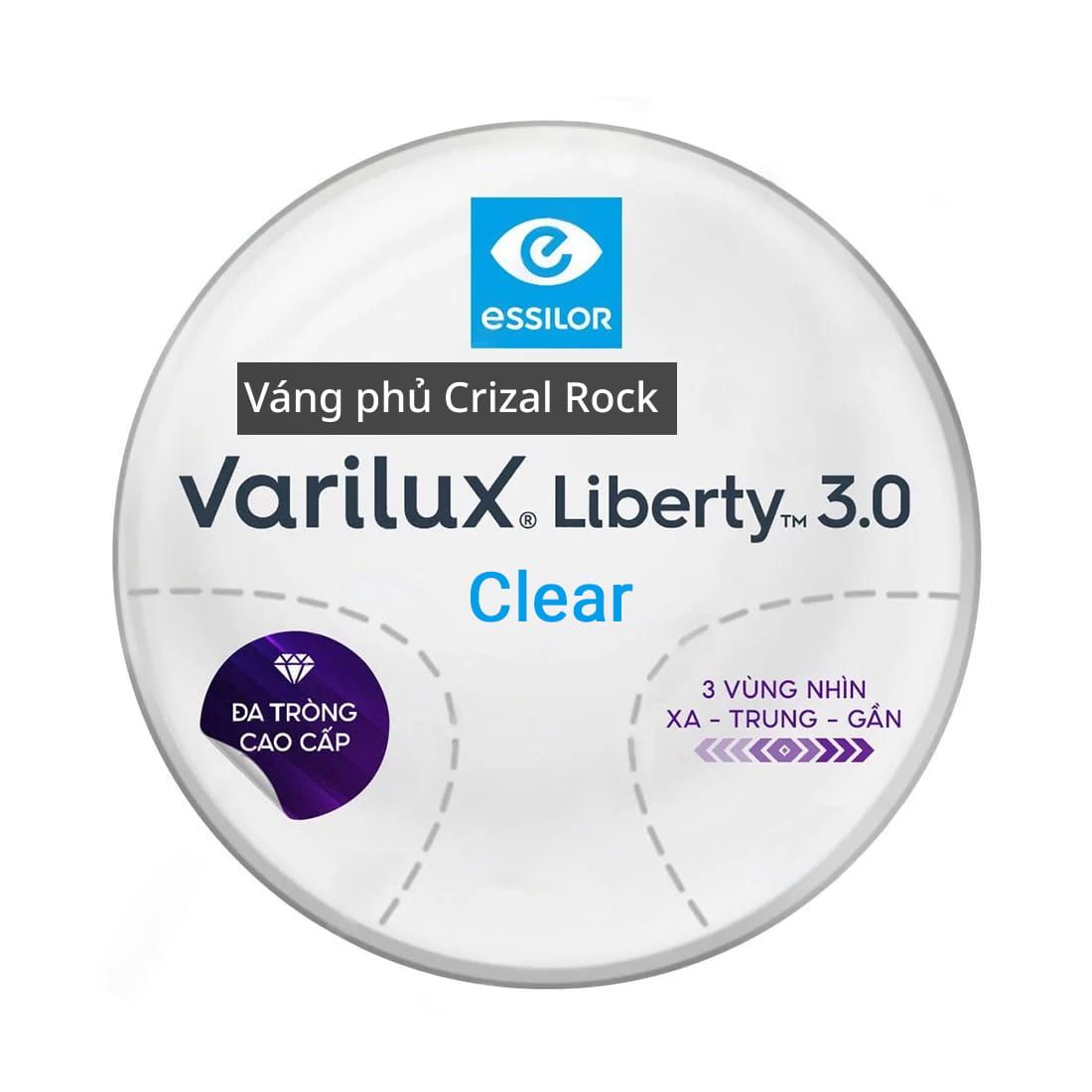  Tròng đánh Essilor Varilux Liberty 3.0 đặt Lab nước ngoài váng phủ Crizal Rock 