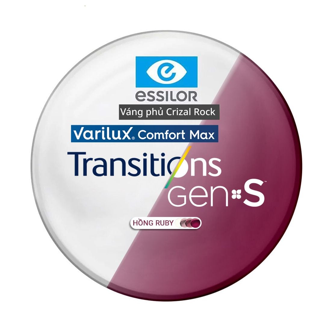  Tròng Đánh Essilor Varilux Comfort Max Váng Phủ Crizal Rock (Đặt Lab Nước Ngoài) 