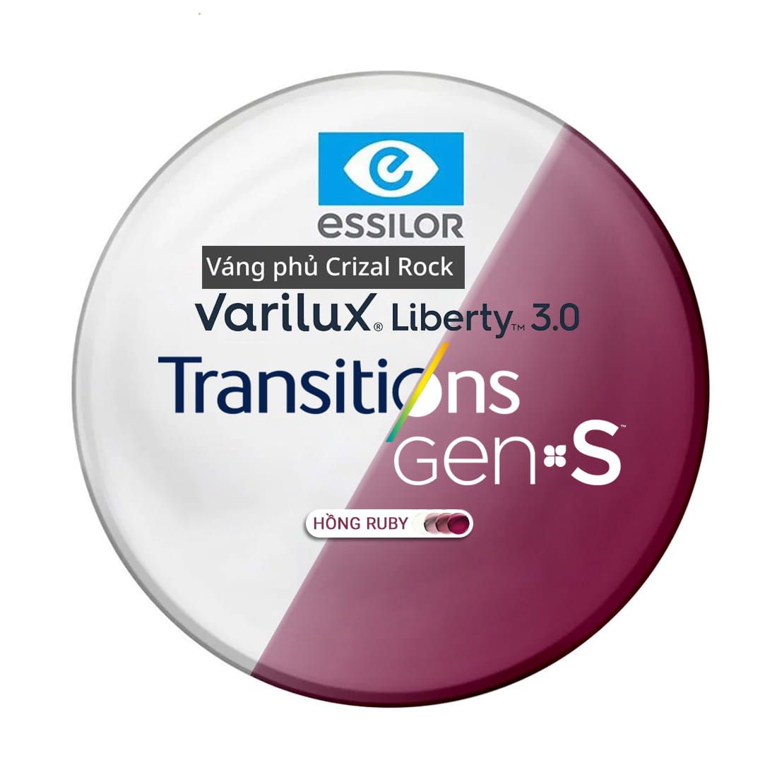  Tròng đánh Essilor Varilux Liberty 3.0 đặt Lab nước ngoài váng phủ Crizal Rock 