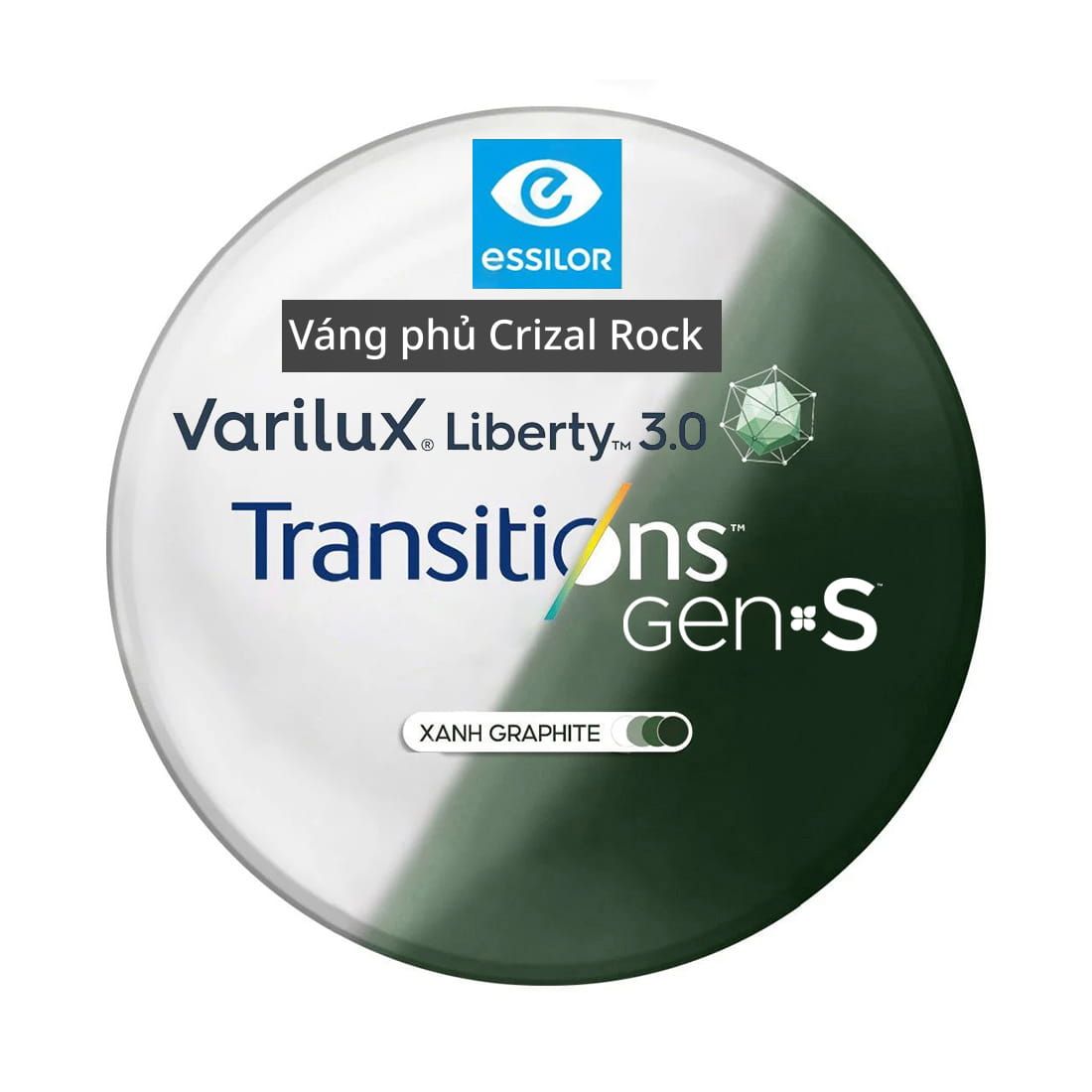  Tròng đánh Essilor Varilux Liberty 3.0 đặt Lab nước ngoài váng phủ Crizal Rock 