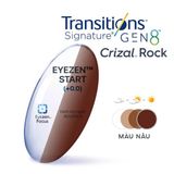  Tròng kính Essilor Eyezen Start đổi màu chiết suất 1.60 váng phủ Crizal Rock 