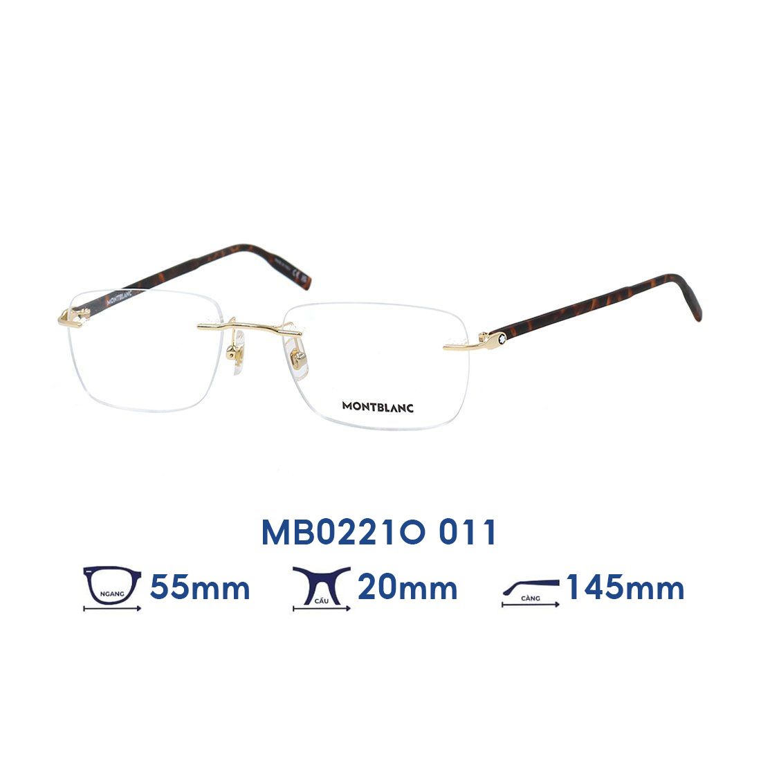  Gọng kính MONTBLANC MB0221O 011 