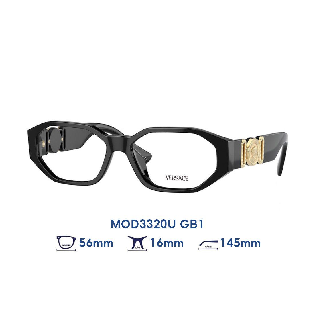  Gọng kính VERSACE MOD3320U GB1 