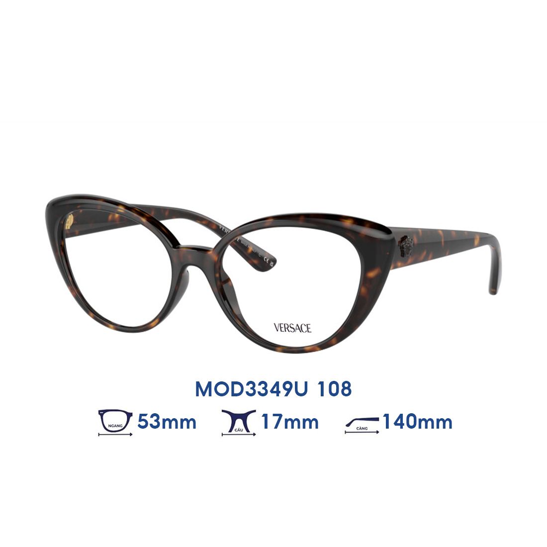  Gọng kính VERSACE MOD3349U 108 
