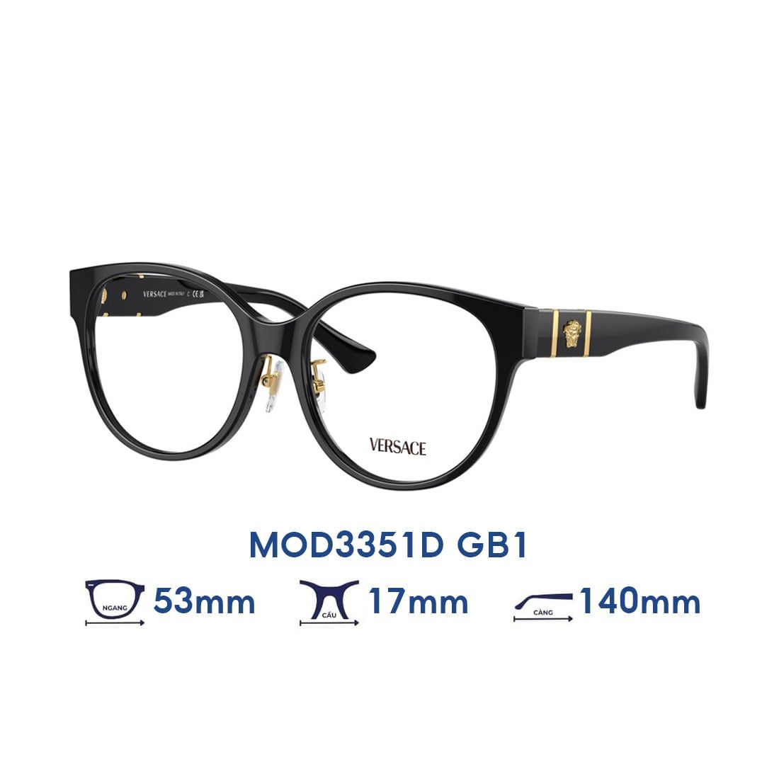  Gọng kính VERSACE MOD3351D GB1 