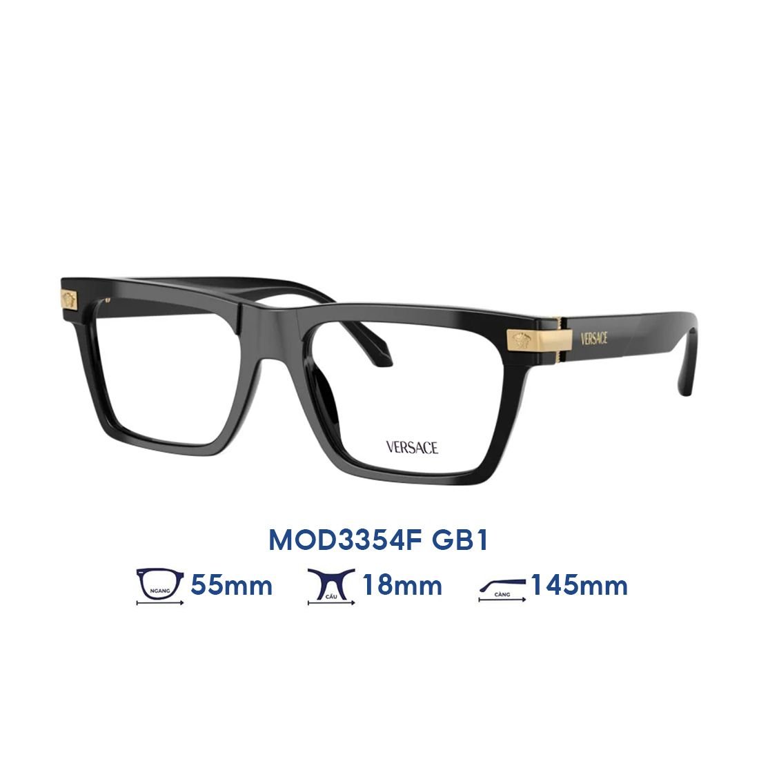  Gọng kính VERSACE MOD3354F GB1 