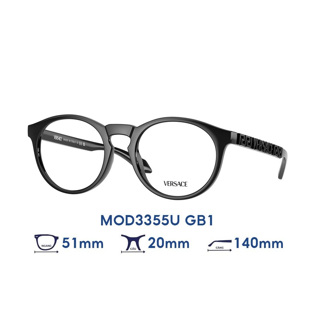  Gọng kính VERSACE MOD3355U GB1 