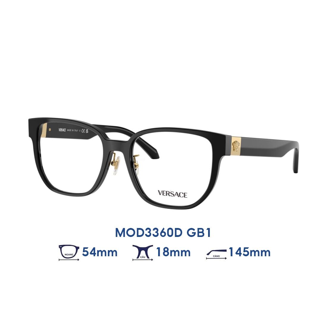  Gọng kính VERSACE MOD3360D GB1 