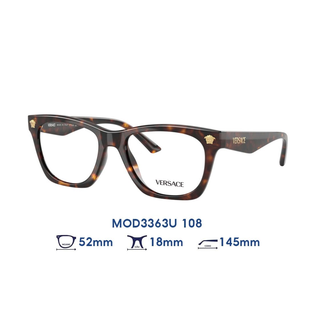  Gọng kính VERSACE MOD3363U 108 