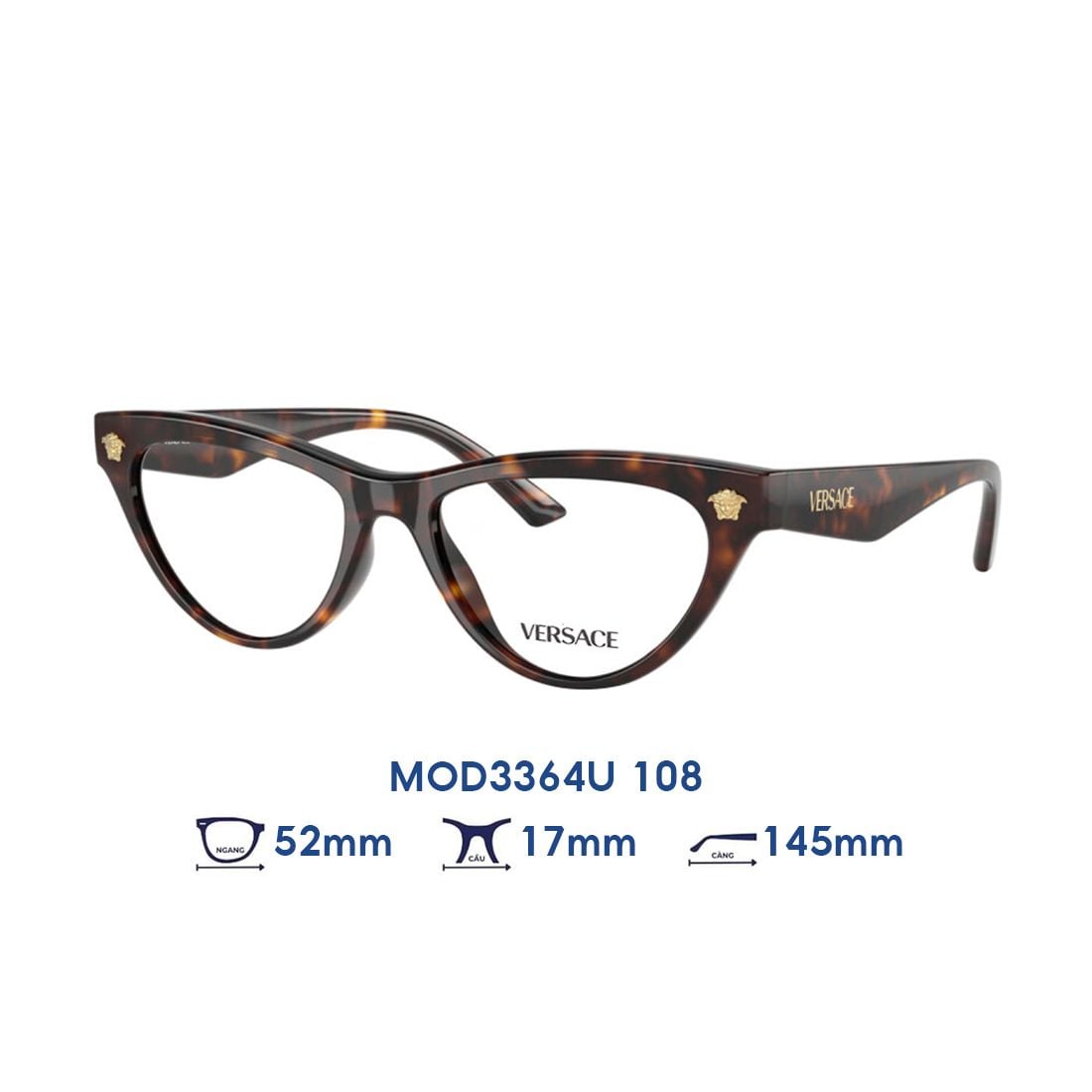  Gọng kính VERSACE MOD3364U 108 