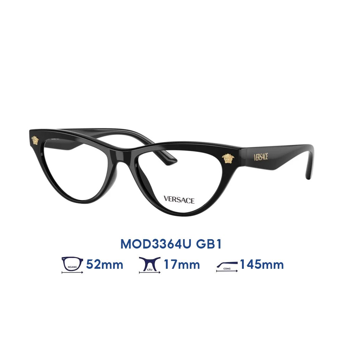  Gọng kính VERSACE MOD3364U GB1 