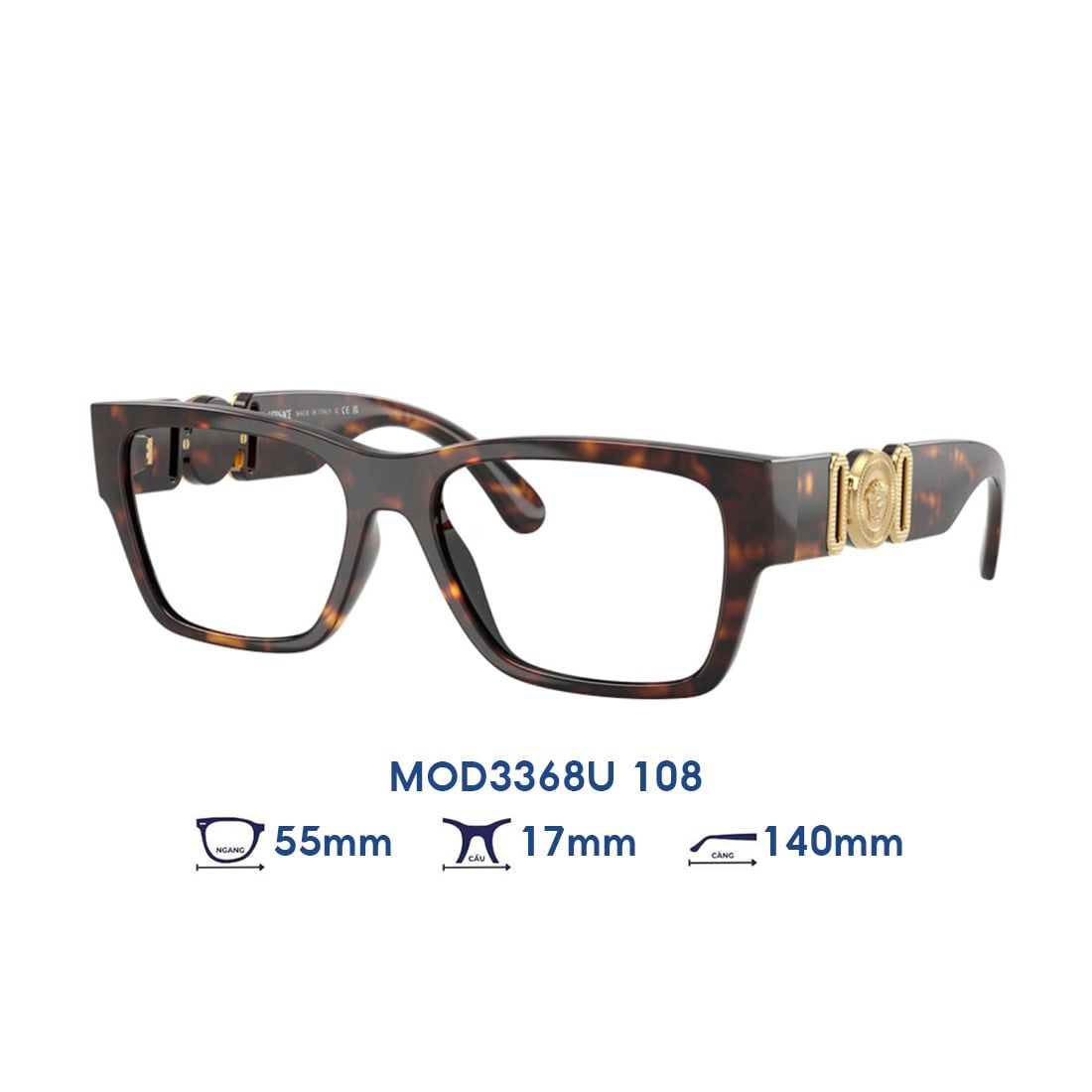  Gọng kính VERSACE MOD3368U 108 