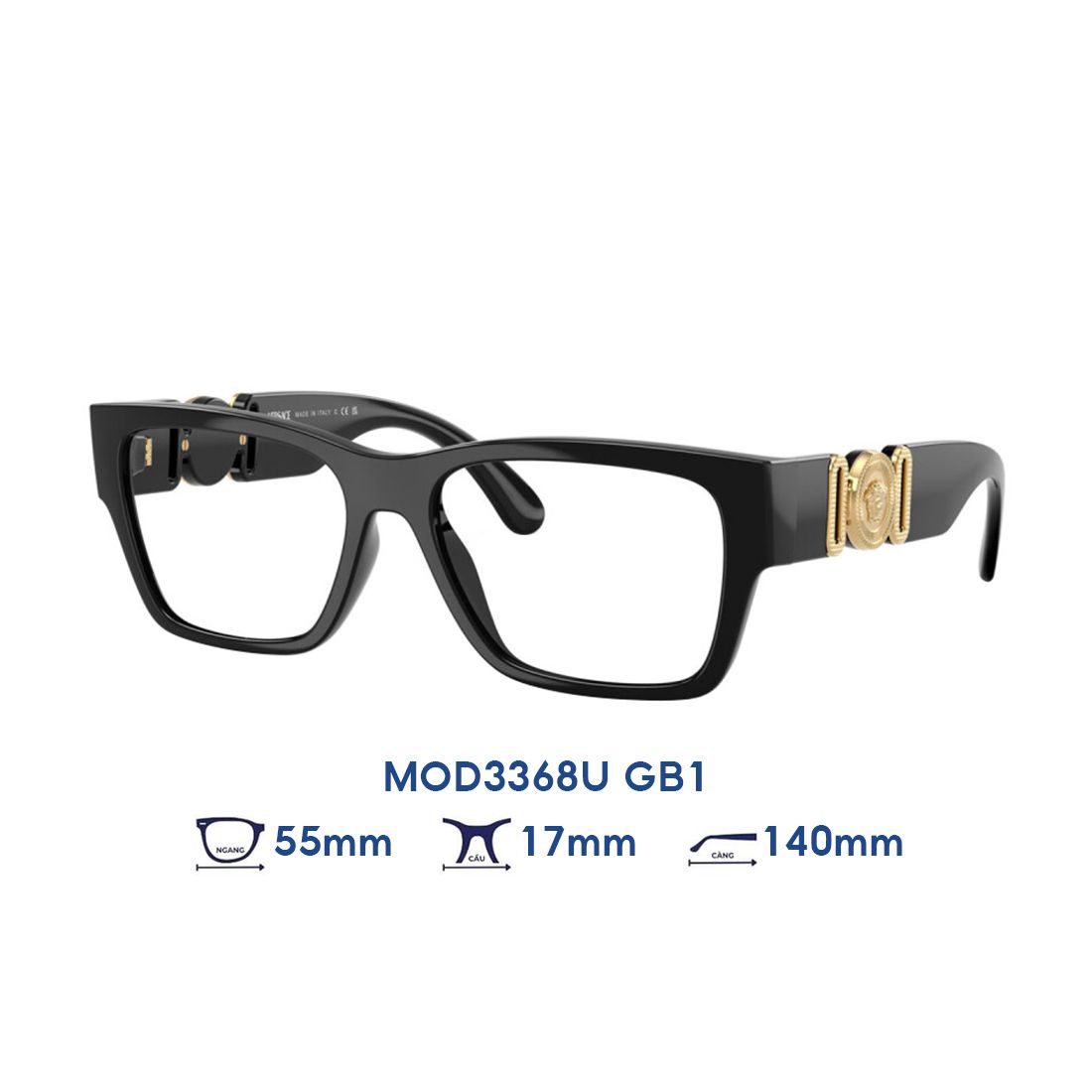  Gọng kính VERSACE MOD3368U GB1 