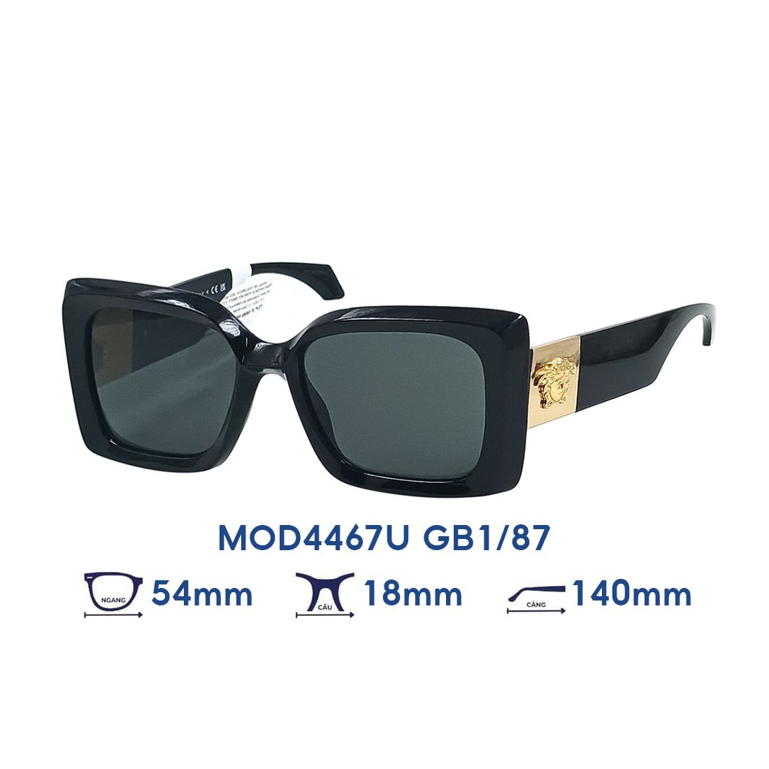 Kính mát VERSACE MOD4467U GB1/87 