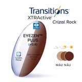  Tròng kính Essilor Eyezen Plus Xtractive đổi màu chiết suất 1.60 váng phủ Crizal Rock 