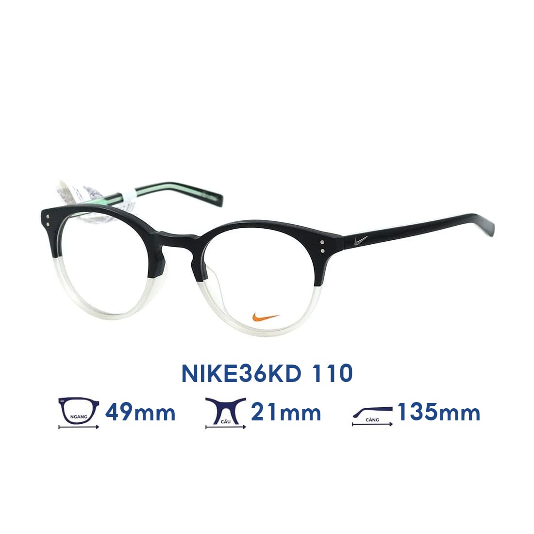 Gọng kính NIKE trẻ em Kids NIKE36KD 110