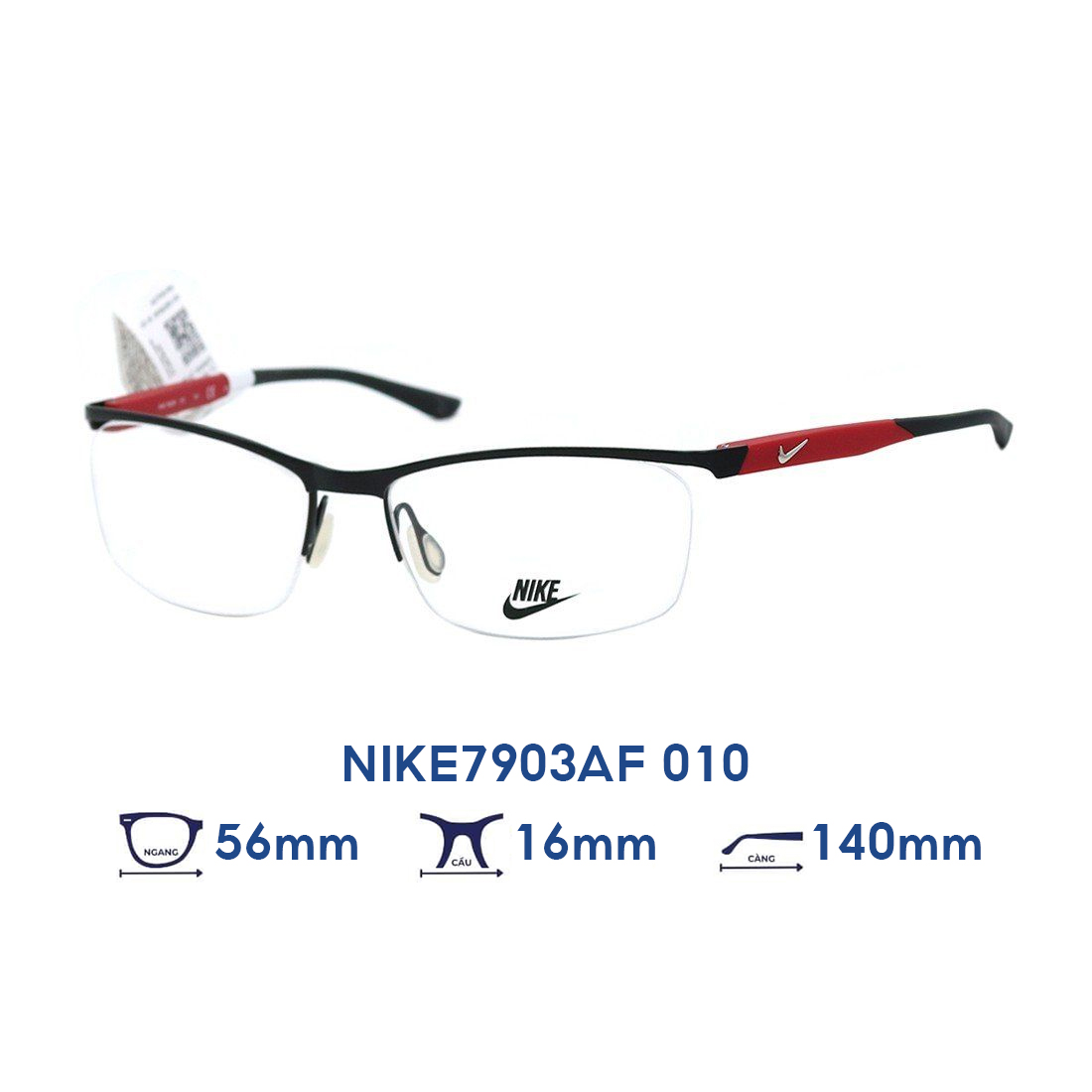 Gọng kính NIKE7903AF 010 - Màu đỏ