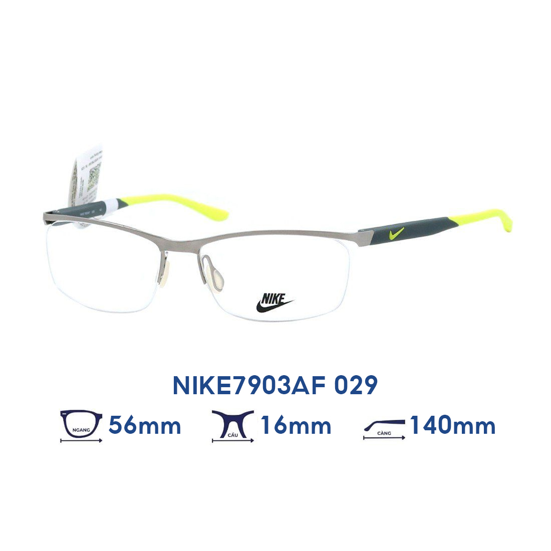 Gọng kính NIKE7903AF 029 - Màu xám xanh