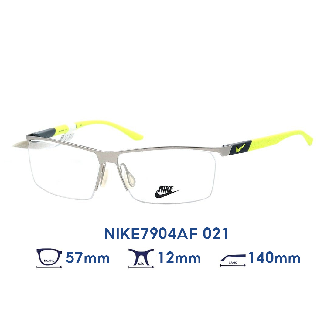 Gọng kính NIKE7904AF 021 - Màu bạc