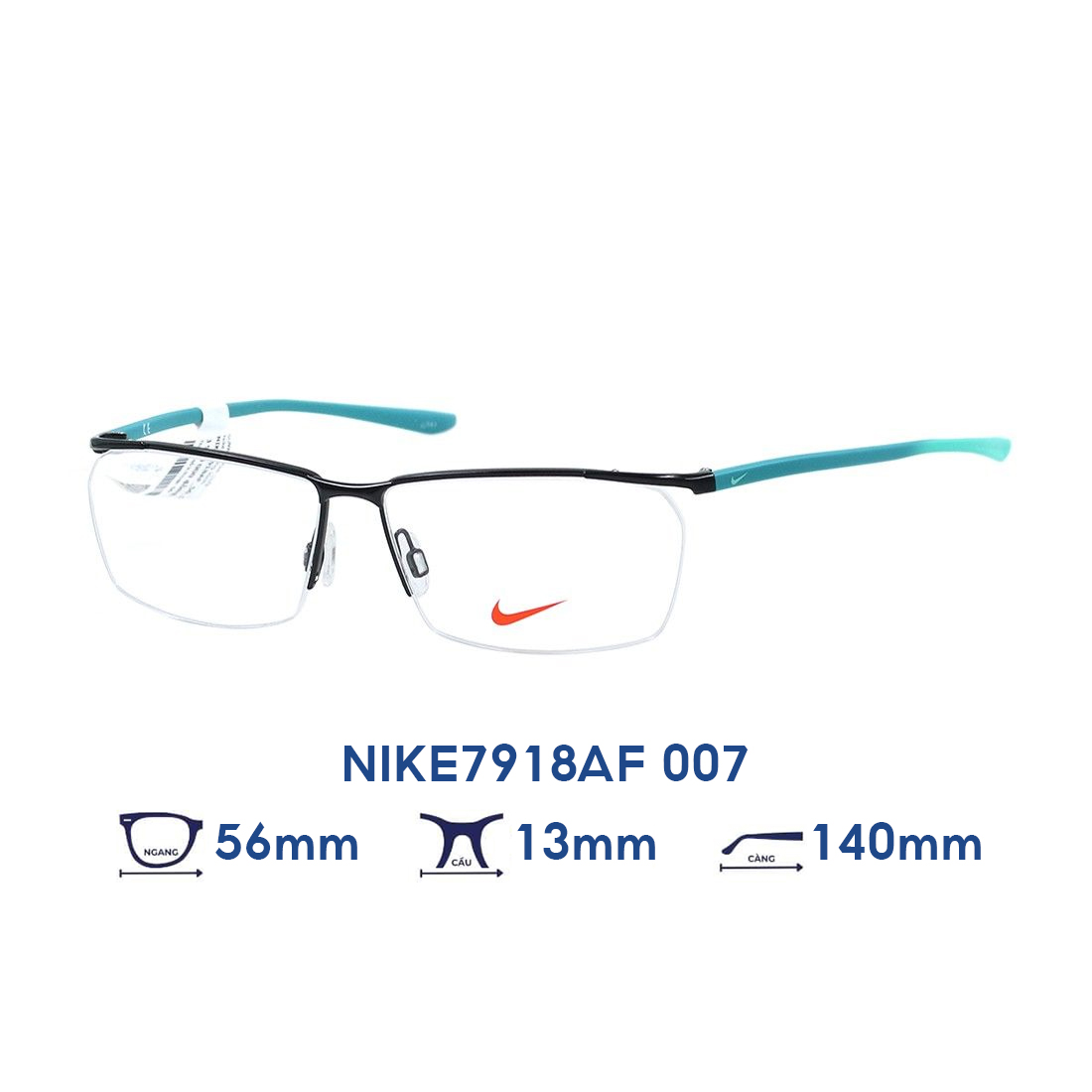 Gọng kính NIKE7918AF 007 - Màu xanh ngọc