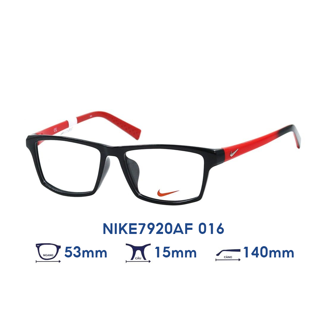 Gọng kính NIKE NIKE7920AF 016 - Màu Đỏ - Size 53